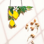 Stained Glass Lemon Window Corner