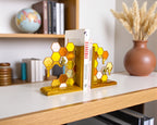 Stained Glass Honeycomb Bookends