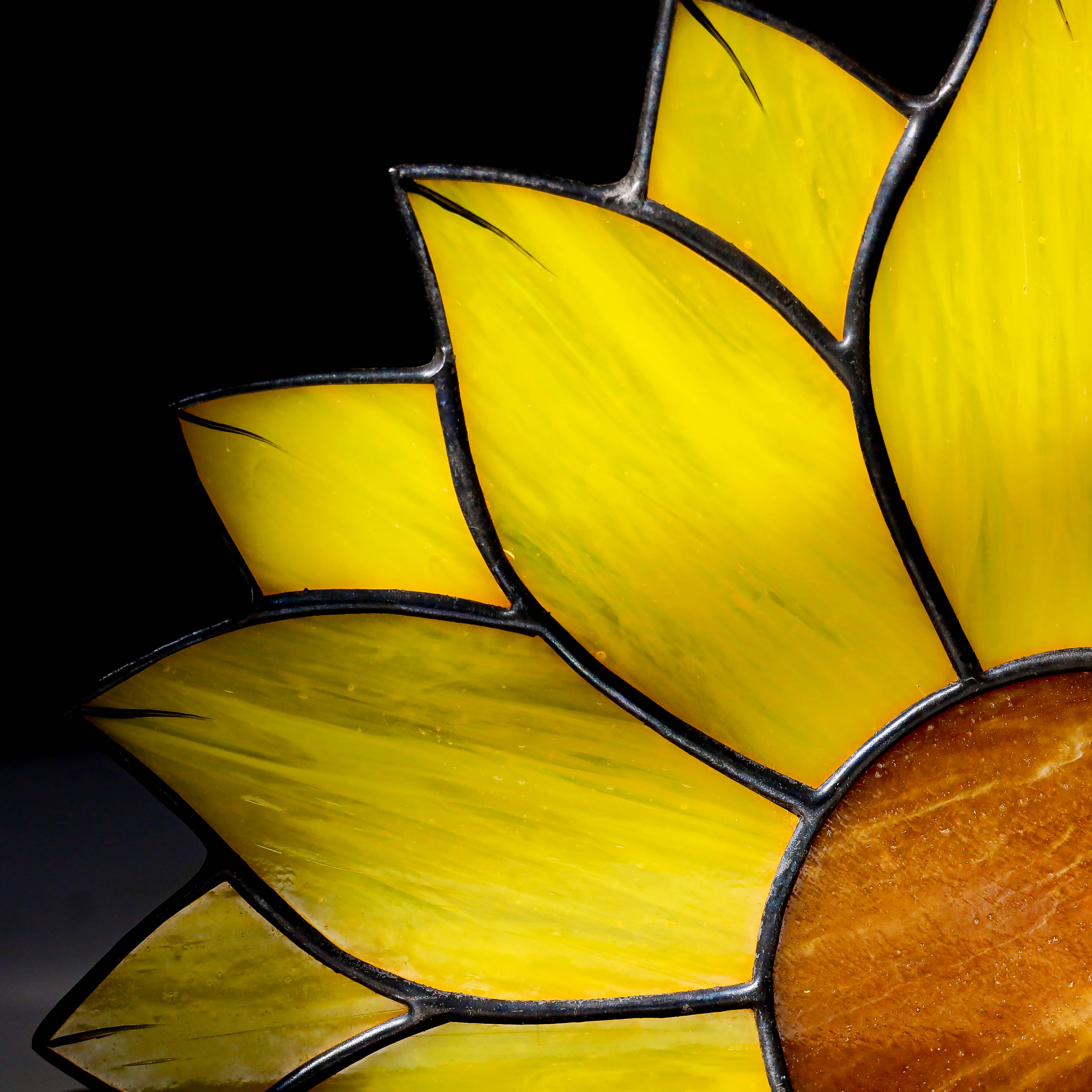 Stained Glass Sunflower Bookends