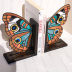 Stained Glass Common Buckeye Butterfly Bookends