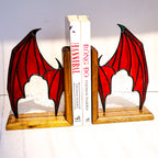 Stained Glass Dragon Wing Bookends