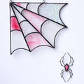 Stained Glass Spiderweb Window Corner Suncatcher
