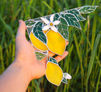 Stained Glass Lemon Window Corner