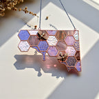 Purple Honeycomb Window Corner