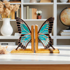 Stained Glass Papilio Ulysses Bookends