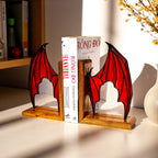 Stained Glass Dragon Wing Bookends