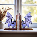 Stained Glass Bat Wings Bookends