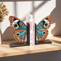 Stained Glass Common Buckeye Butterfly Bookends