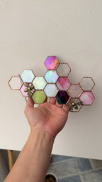 Stained Glass Honeycomb Suncatcher