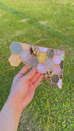 Purple Honeycomb Window Corner
