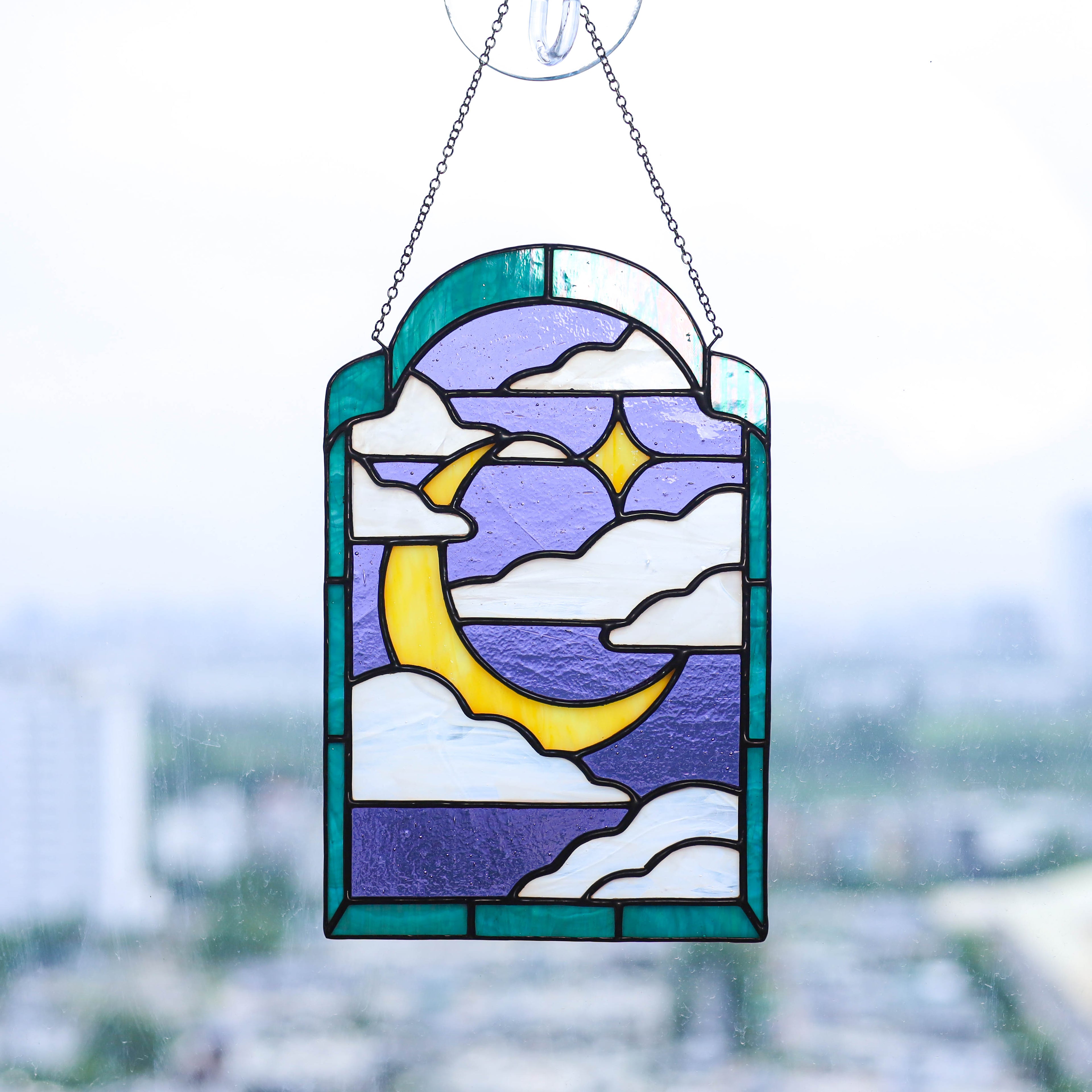 Crescent Moon Suncatcher Pattern PDF