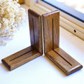 Slotted Solid Wood Bookend Bases for Stained Glass Art